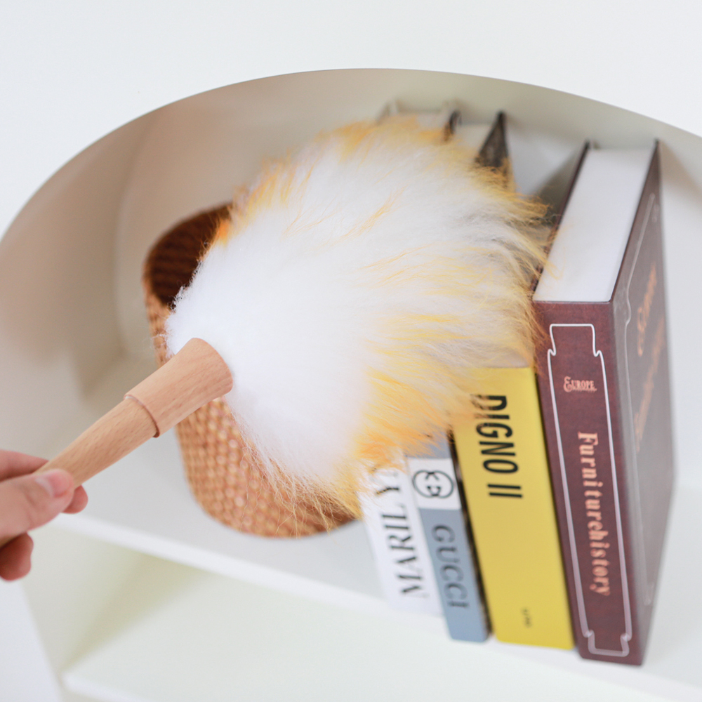 호주산 먼지떨이 천연 양모 먼지털이개 S