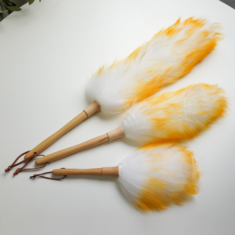 호주산 먼지떨이 천연 양모 먼지털이개 S