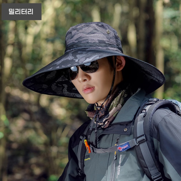 여름낚시모자 바다 낚시용 모자 여름용 야외용모자 갯벌 체험 부착 모자용 햇빛가리개 루어 - 상세 이미지 2
