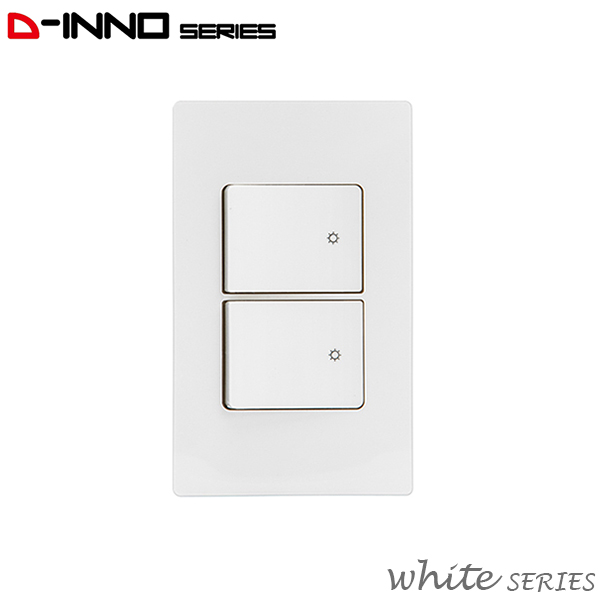 제일 디노 스위치 2구 전등 스위치 전기 화이트 D-INNO 커버 - 상세 이미지 2