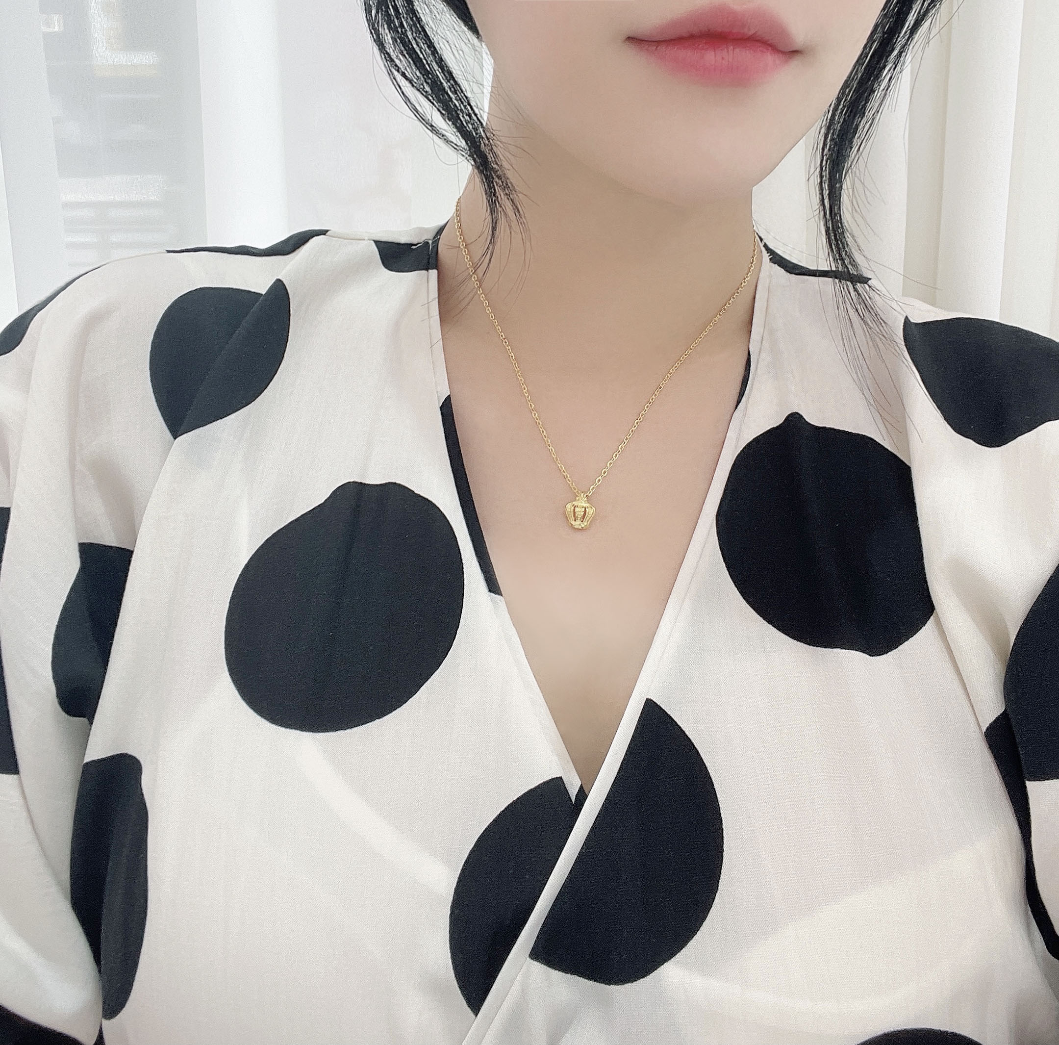 24k 순금 크라운 왕관 목걸이 7.5g