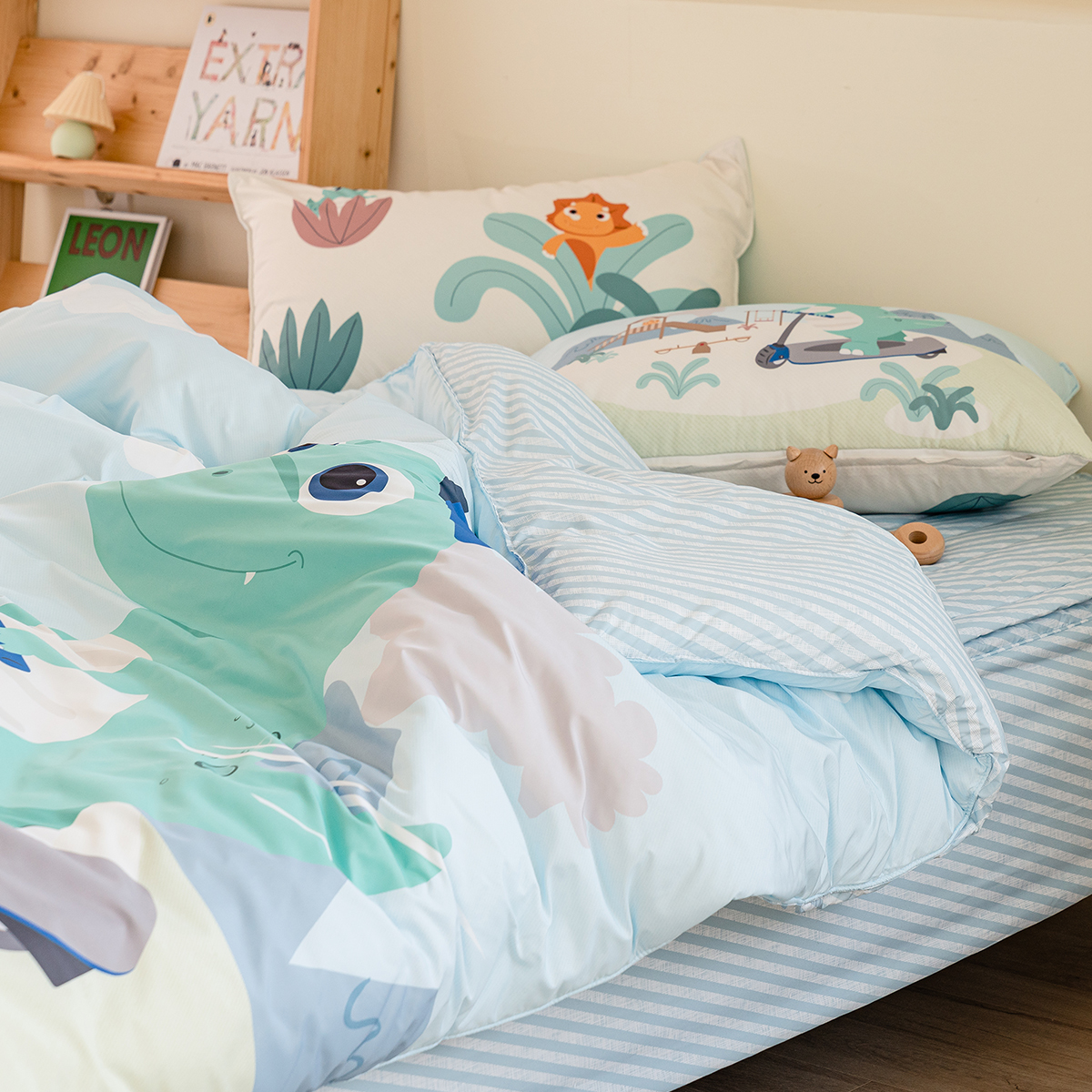 키덜트 취향저격 먼지없는 사계절 알러지케어 이불커버 베개세트 맥스보드 (공룡), S.SS(싱글.슈퍼싱글겸용)