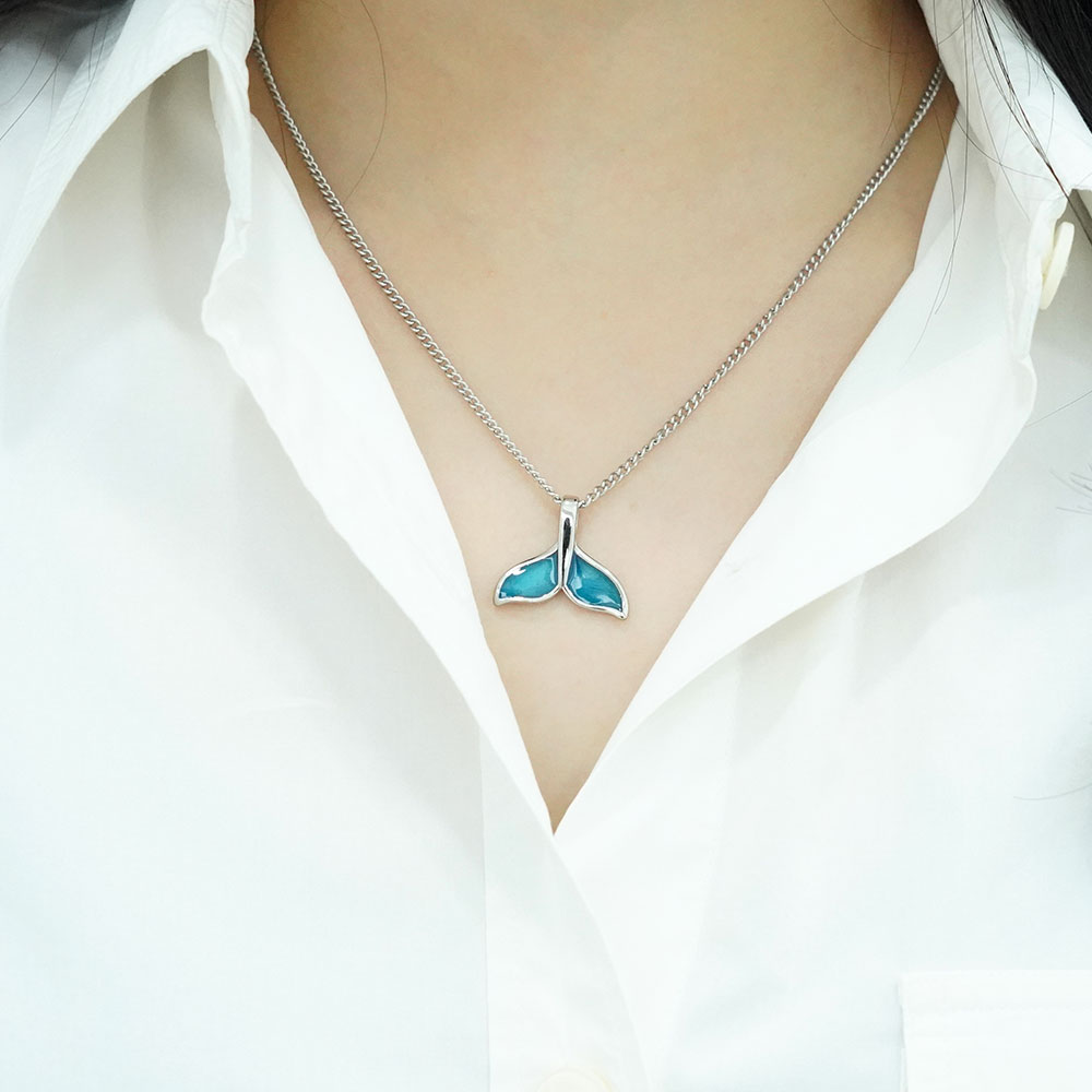 유기견 유기묘 후원 동물 기부 Blue 고래 꼬리 돌고래 목걸이 유기동물 - 상세 이미지 2