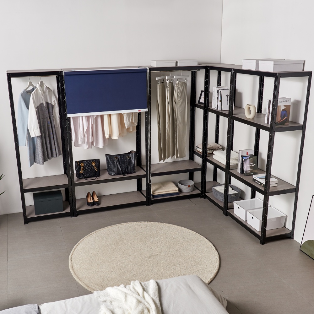 다요시스 철제선반 조립식앵글 베란다 펜트리 무볼트앵글 렉 진열대40030015004단