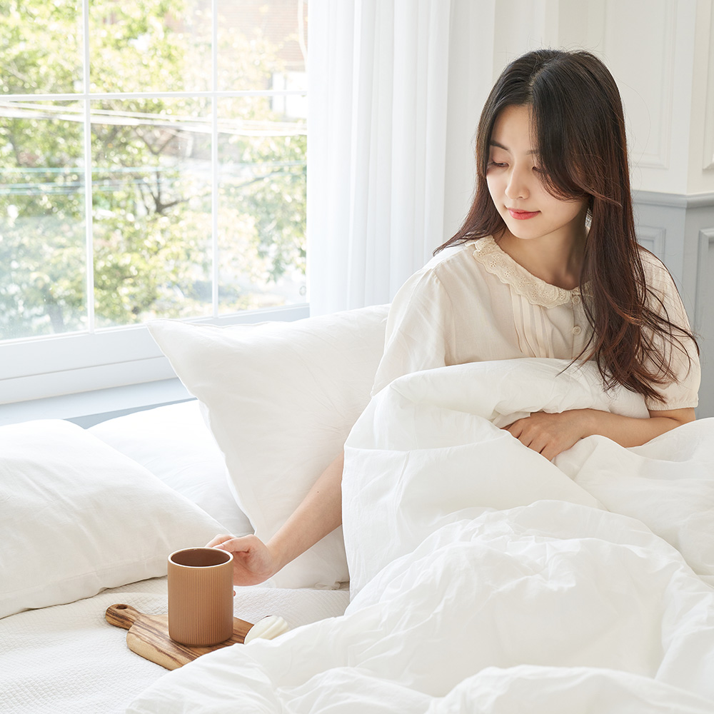 슬립스파 오가닉 순면 60수 먼지없는 사계절 피그먼트 구름 차렵이불 세트