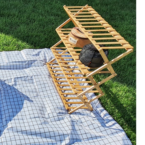 접이식 원목 미니 선반장 우드 선반 팬트리 수납장 나무 진열장 - 상세 이미지 2