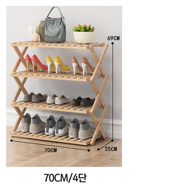 접이식 원목 미니 선반장 우드 선반 팬트리 수납장 나무 진열장 - 상세 이미지 4