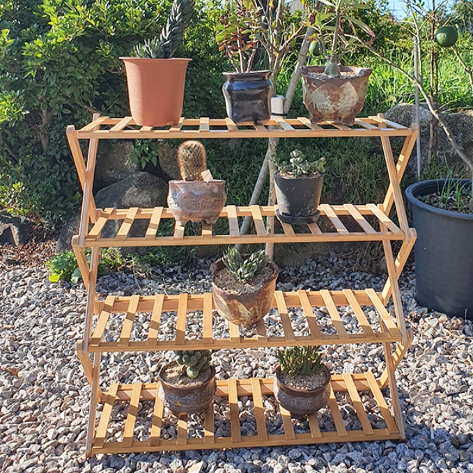 접이식 원목 미니 선반장 우드 선반 팬트리 수납장 나무 진열장 - 상세 이미지 3