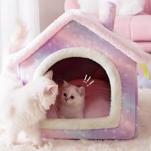 강아지 하우스 고양이 숨숨집 텐트 침대 동굴집 세모지붕하우스 회색 중형 솔직 후기 | 실제 사용자 리뷰 총정리 - 상품 이미지 2