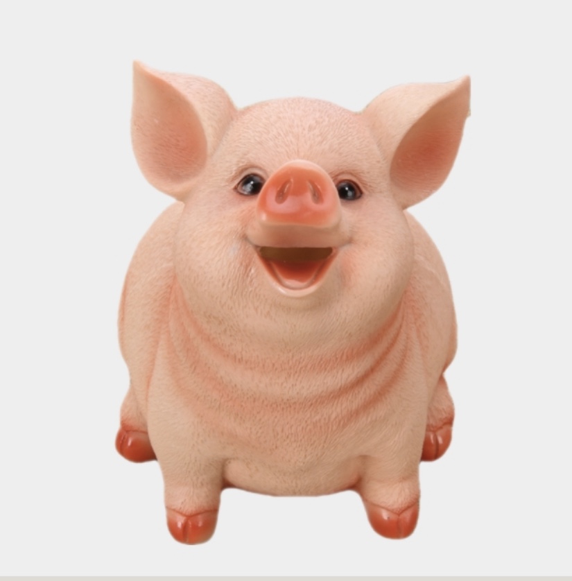 소원돼지 복 금전 재수 재물 대박 가게오픈 오픈선물 리얼 꿀꿀이 황금 인테리어 저금통 - 상품 이미지