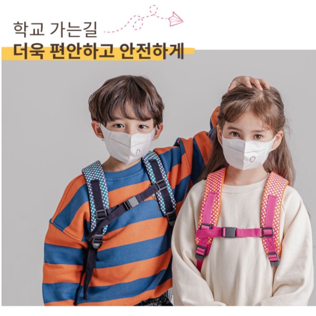 숨편한 어린이 마스크 100매 아동 새부리형 마스크 초등생 마스크 - 상세 이미지 3