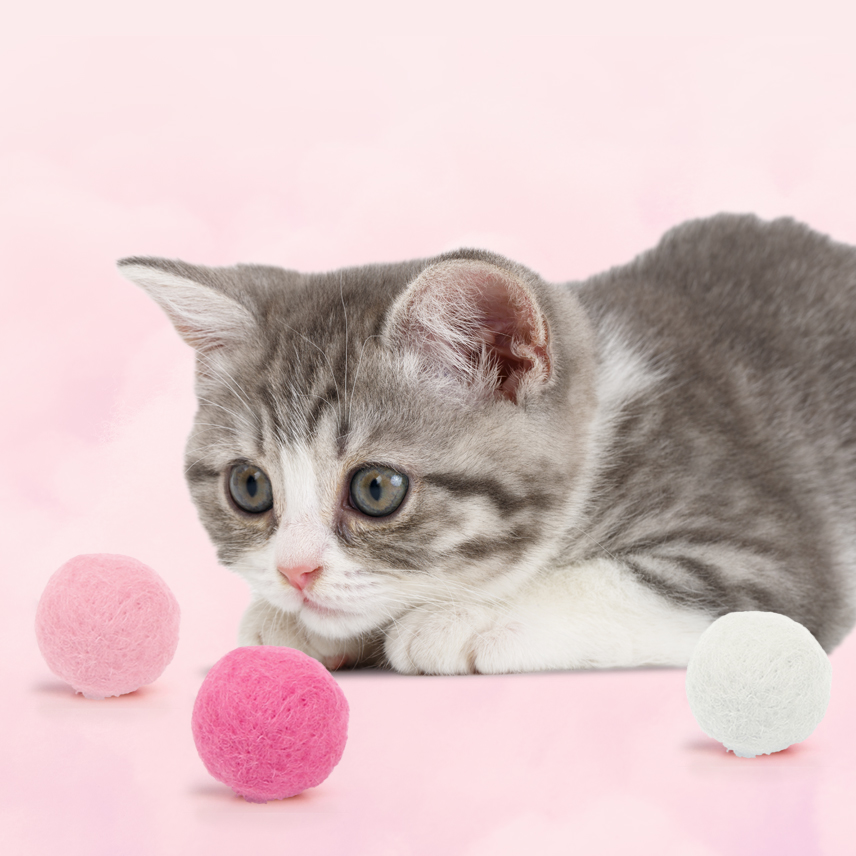캣츠모리 찹쌀똑폼폼볼 고양이 양모볼 캣닢 마따따비 장난감 7개입