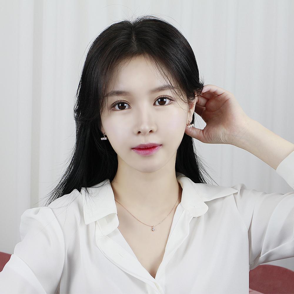 1부 다이아 물방울 펜던트 천연 현대 우신 프로포즈 선물 금 골드 목걸이 여자 친구 선물 - 상세 이미지 3
