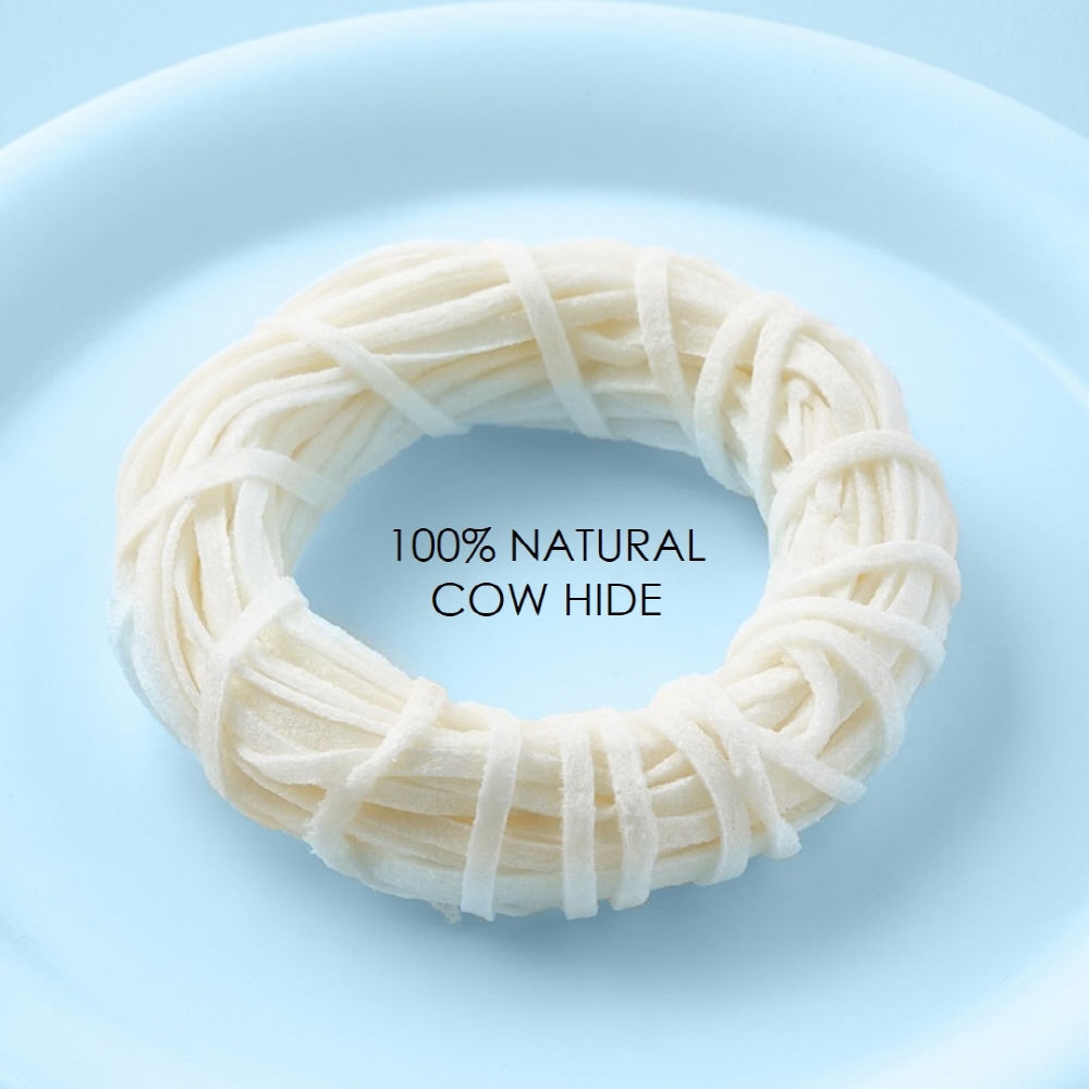 엘리야 덴탈링 강아지 이빨 치석 냄새 제거 간식 양치 우유 덴탈 치실 껌 개껌 100G