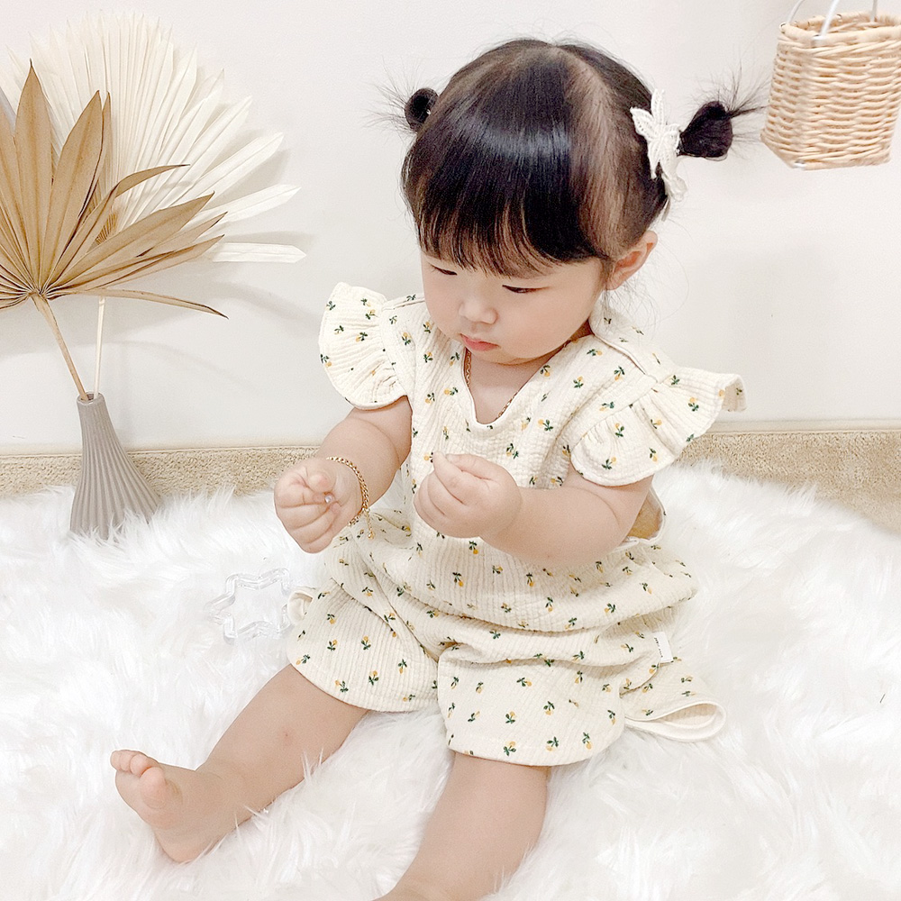 거즈 아기 수면조끼 실내복 잠옷