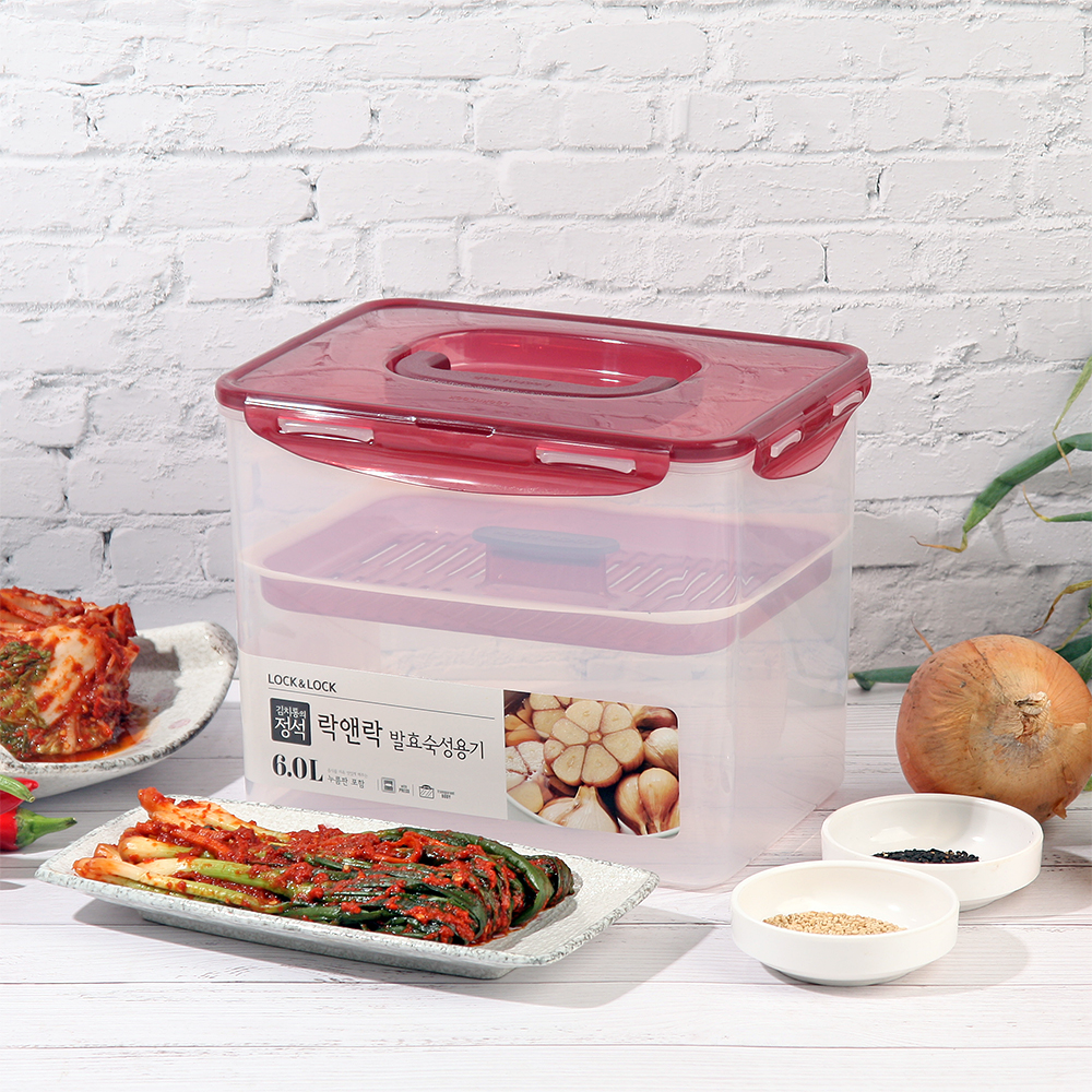 락앤락 프레스 누름판 발효숙성용기 김치통 장아찌통 2.6L / 4.5L 이미지 6