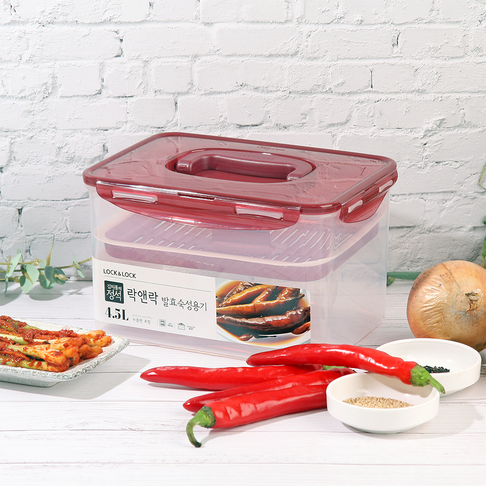 락앤락 스텐 김치통 3.8L 외 뉴와인 발효숙성용기 숨쉬는김치통 비스프리모듈러 - 상세 이미지 3