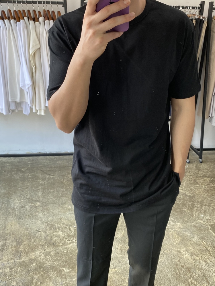 봄여름가을겨울 4계절 레이어드 트임 반팔티셔츠 이미지 2
