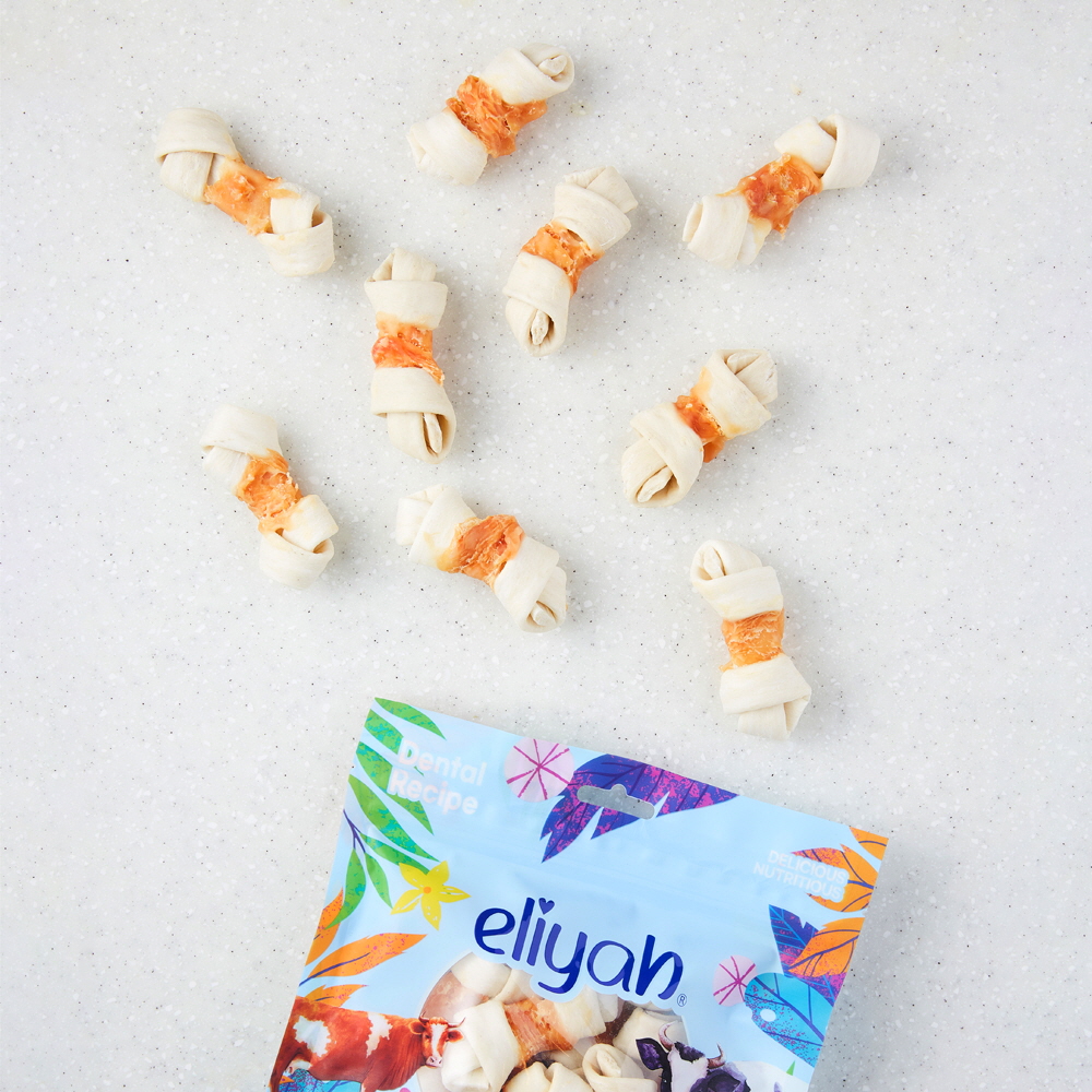 엘리야 치킨본 강아지 오래먹는 간식 개껌 덴탈 치석 양치 딩고 껌 180G 이미지 2