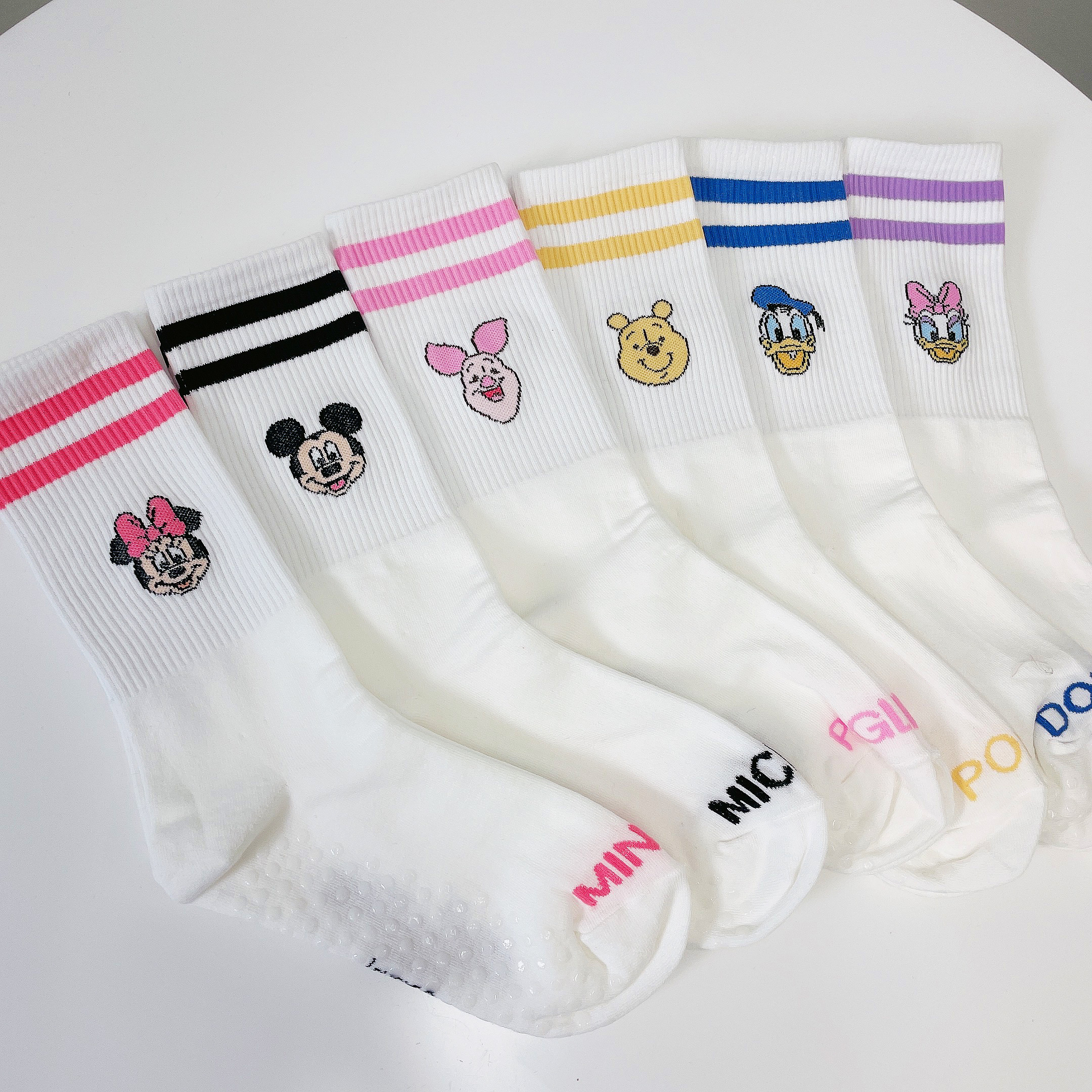 로라벨 아트 필라테스양말 요가양말 논슬립 토삭스 미끄럼방지 홈트 댄스 무용 미들 롱 삭스