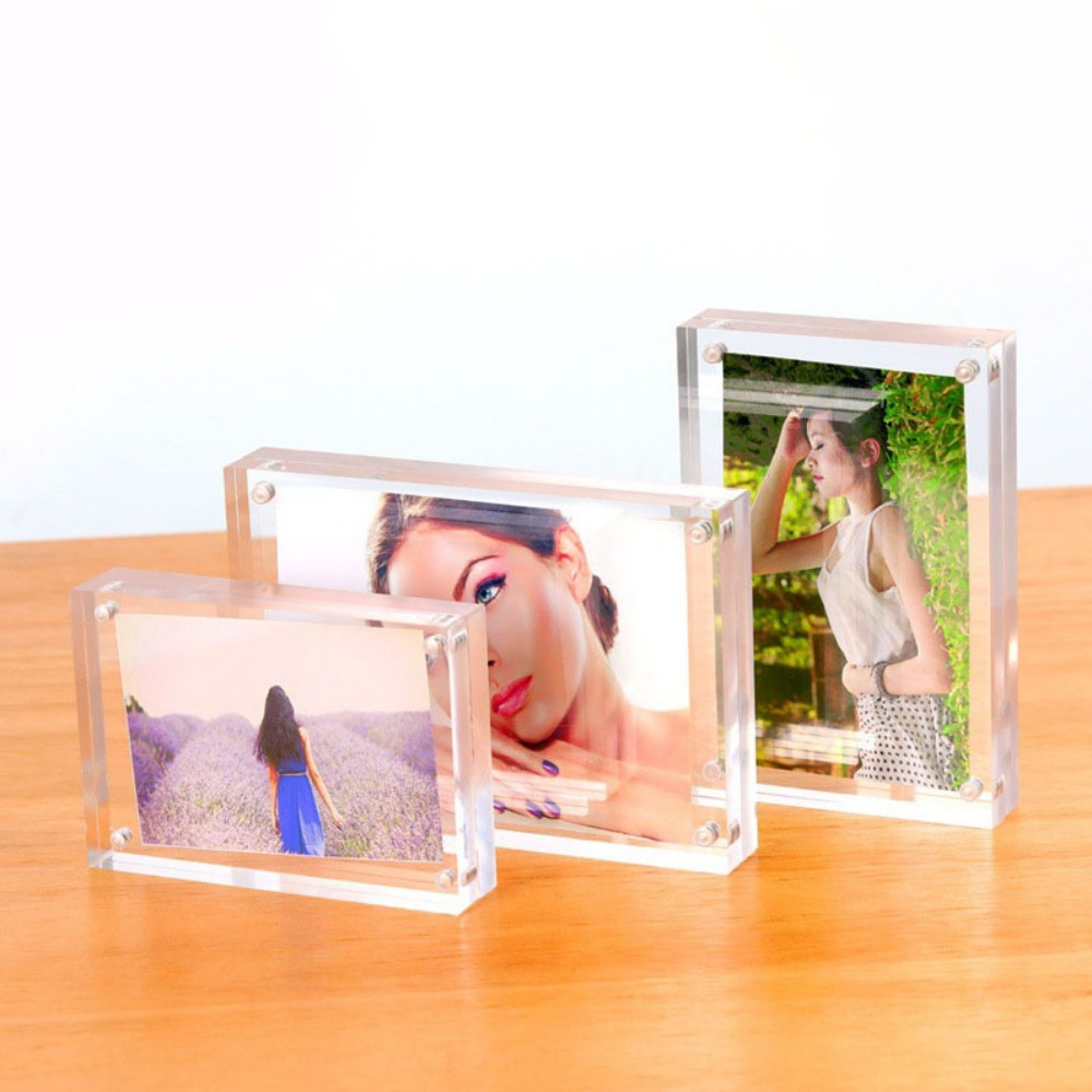 투명 아크릴 스탠드 탁상용 가족 액자