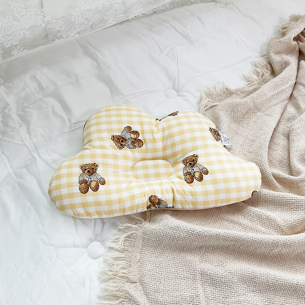 사계절 아기 베개 유아 신생아 짱구 필로우 목베개 쿠션 캔디 멜란체크돗테디 브라운