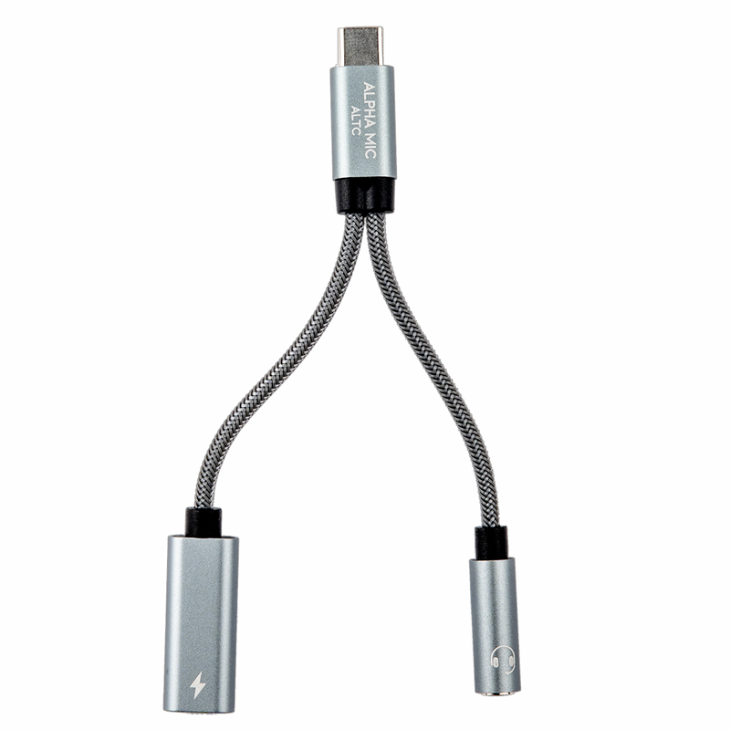 알파믹 C타입 이어폰 마이크 연결 변환 고속 충전 듀얼 젠더 USB Cto3.5 스마트폰 이미지 8