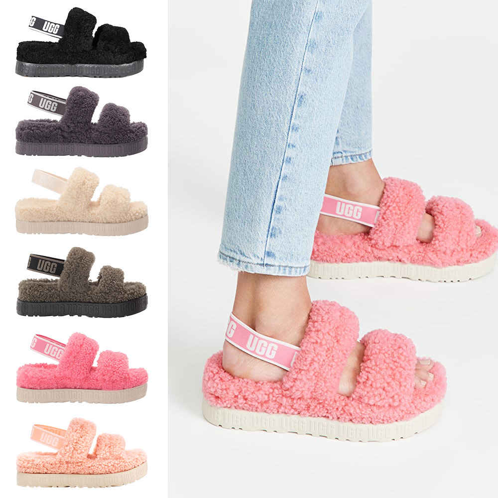 어그 여성 양털슬리퍼 오 플러피타 플랫폼 샌들