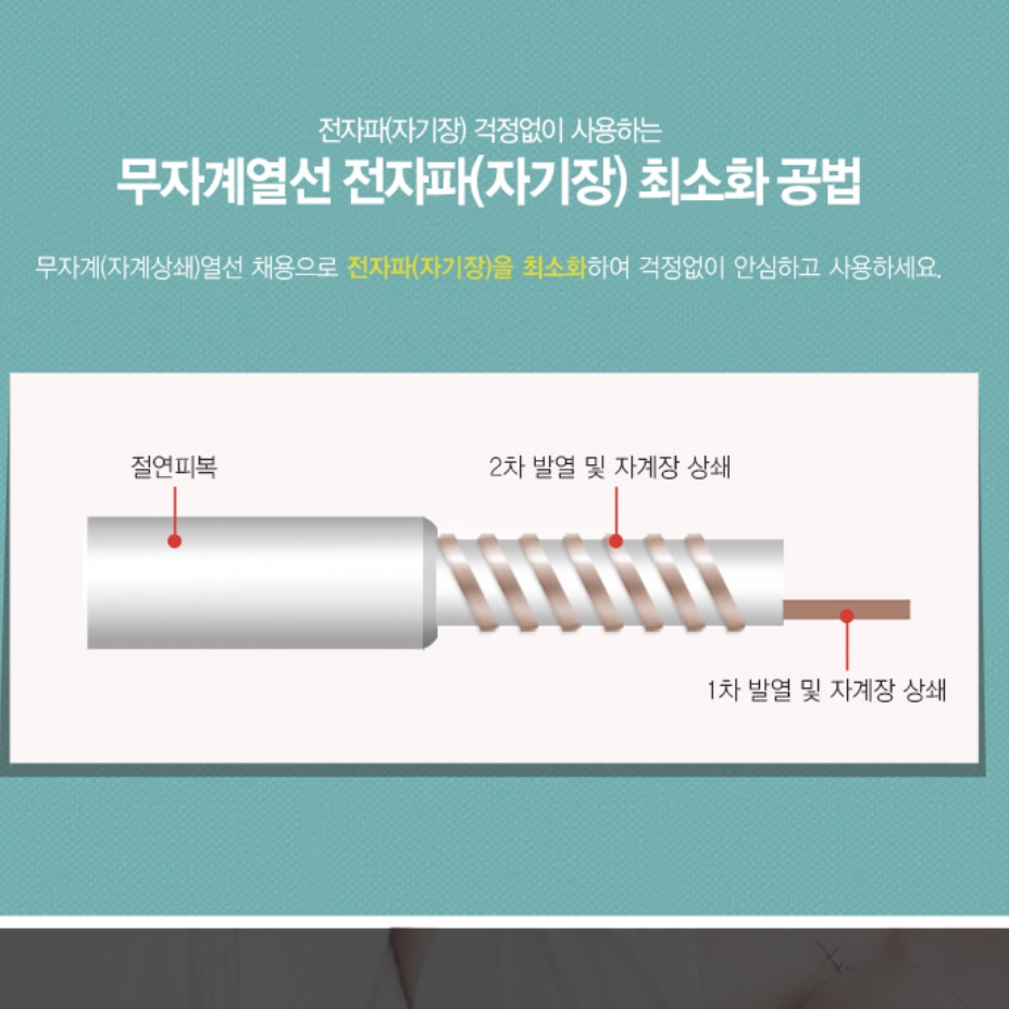 전자파없는전기요 소형 얇은 전기요 침대용 여행용전기매트