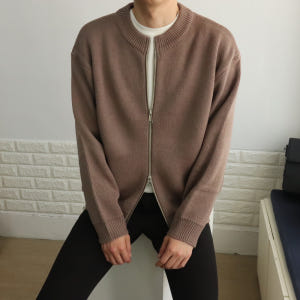 울 오버핏 캐주얼 댄디 정장 미니멀 시보리 스판 노카라 투 웨이 헨리넥 ... 착용 후기 | 사이즈/핏 총정리 - 상품 이미지 2