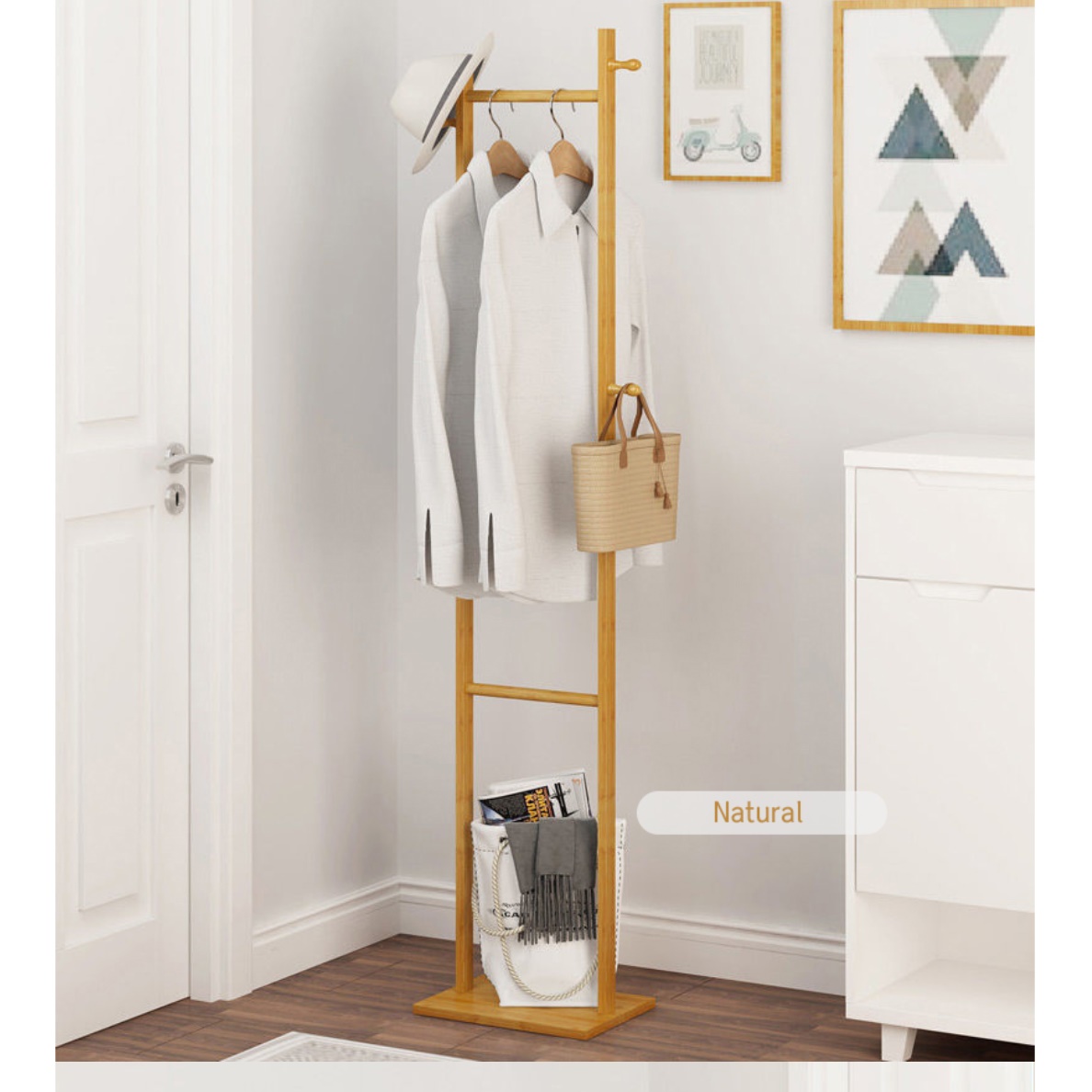 소형 행거 자취방 일자 행거 좁은 작은 행거 트롤리