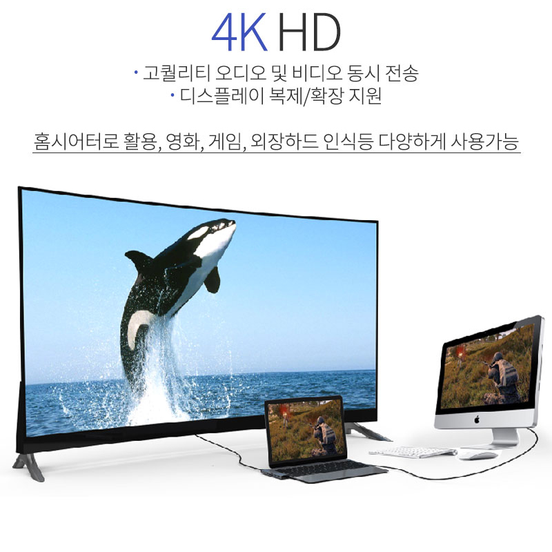 BASIX 듀얼 C타입 USB3.1 7포트 일체형허브 맥북 프로 허브 p1 - 상세 이미지 3
