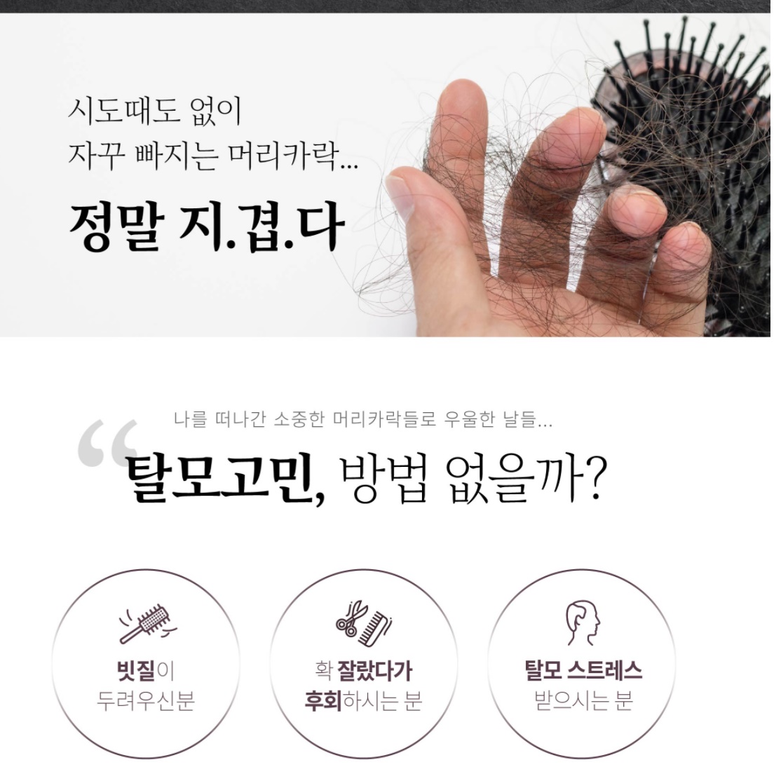 남자 여성 탈모방지삼푸 천연 에르온 정수리 청소년 가르마 원형 M자 효과좋은 탈모샴푸 - 상세 이미지 3