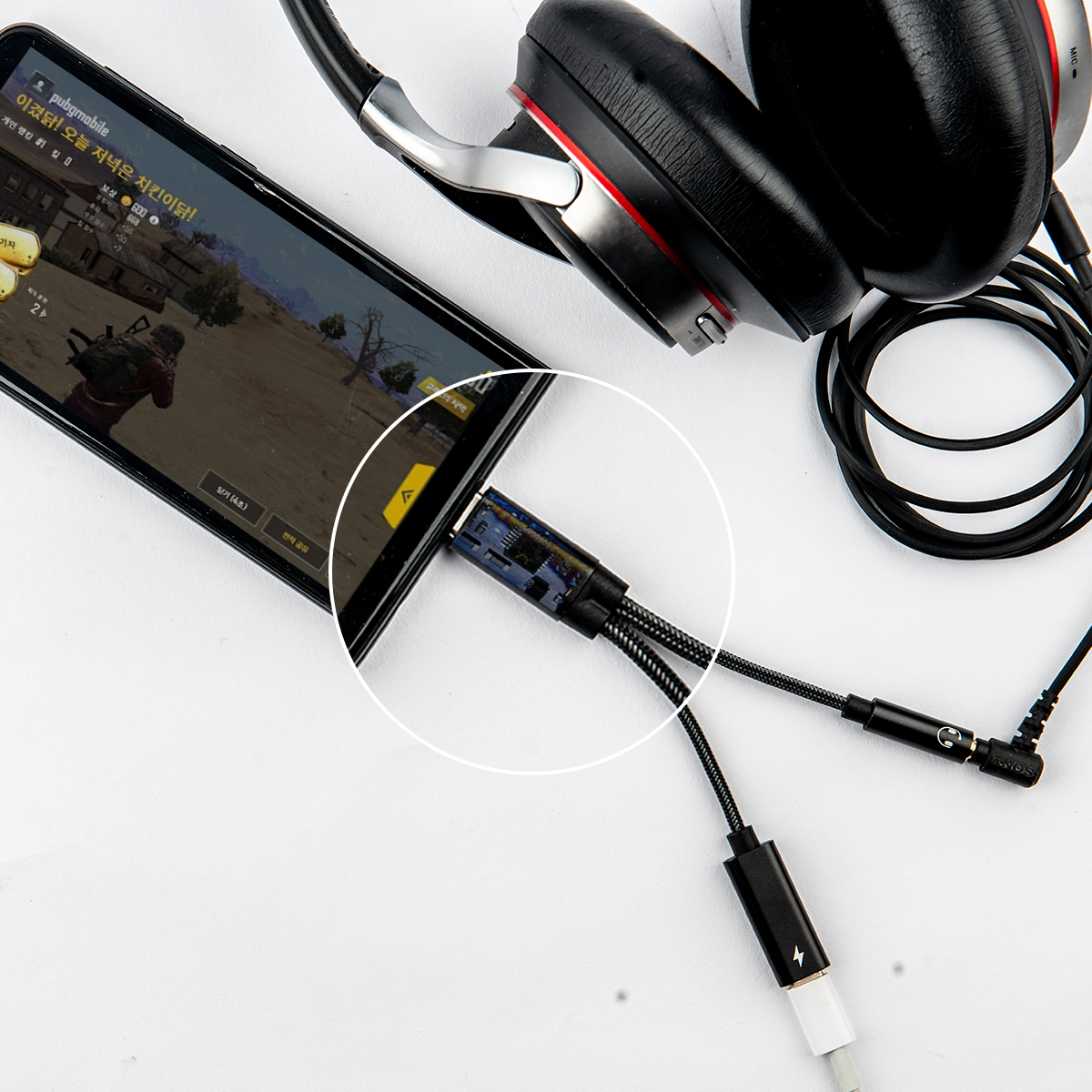 알파믹 C타입 이어폰 마이크 연결 변환 고속 충전 듀얼 젠더 USB Cto3.5 스마트폰 이미지 7