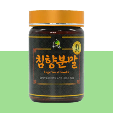 ㈜웰빙 인도네시아 침향 나무 가루 분말 침향차 침향나무 수지 추출물 벤질아세톤 메톡시벤질 식사대용선식 100g