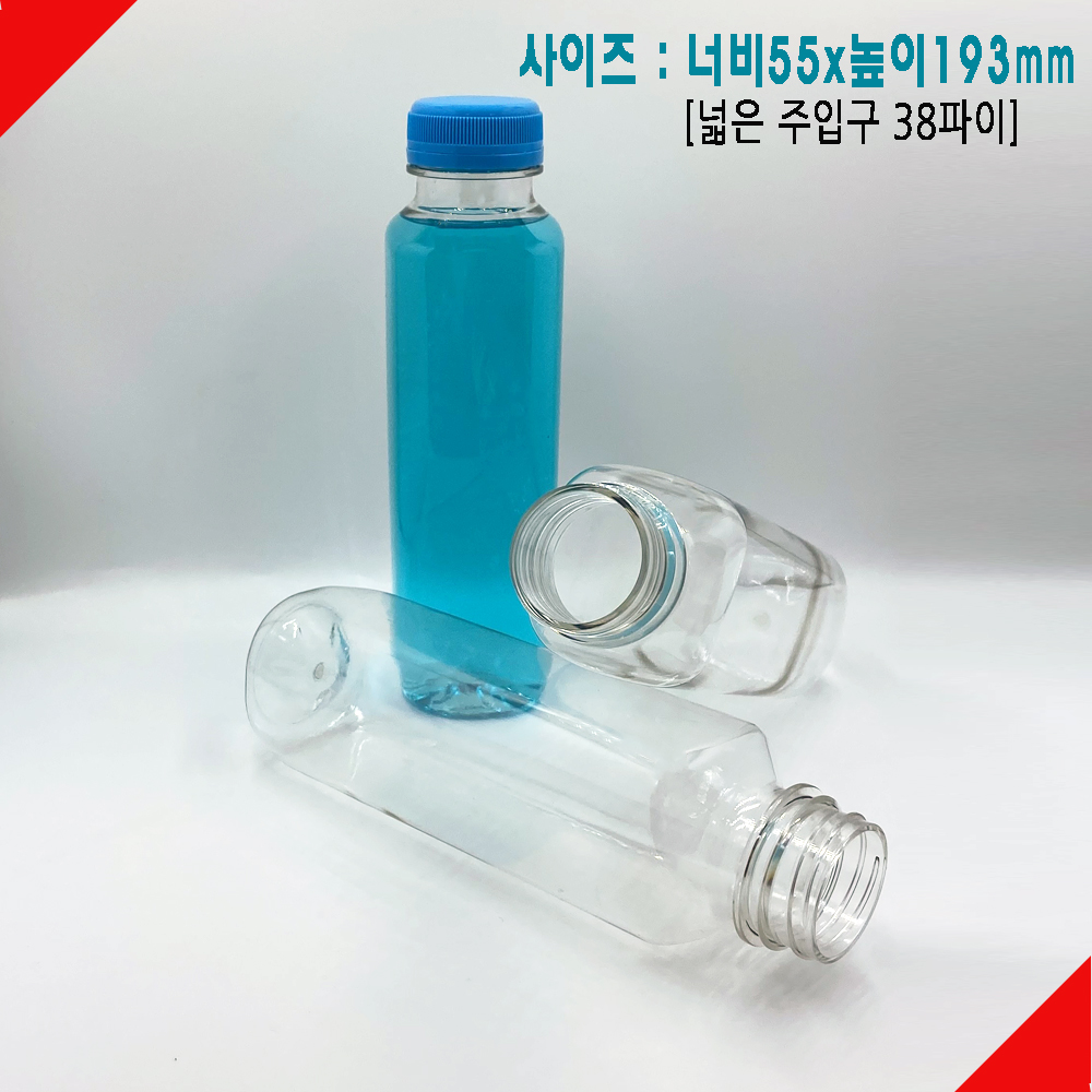 [보틀스] 38파이 페트병 일회용 플라스틱병 주스병 우유병 400ml 400미리 이상 - 상세 이미지 4