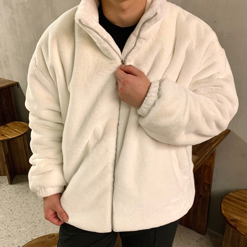 [겨울히트템] 밍크 후리스 점퍼 빅사이즈 오버핏 털 아우터 후드 양털 가을 겨울 숏 패딩 상세 이미지 44