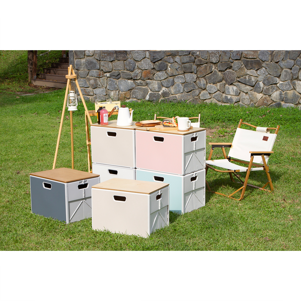 큐폴드 캠핑 폴딩 박스 접이식 수납 정리함 45L