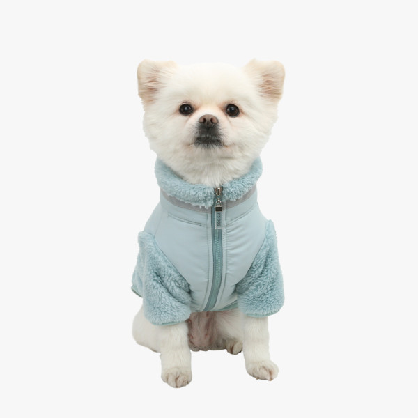 파주 상생마켓,반려견 후리스 패딩 (민트, 핑크, 아이보리) 강아지 겨울옷