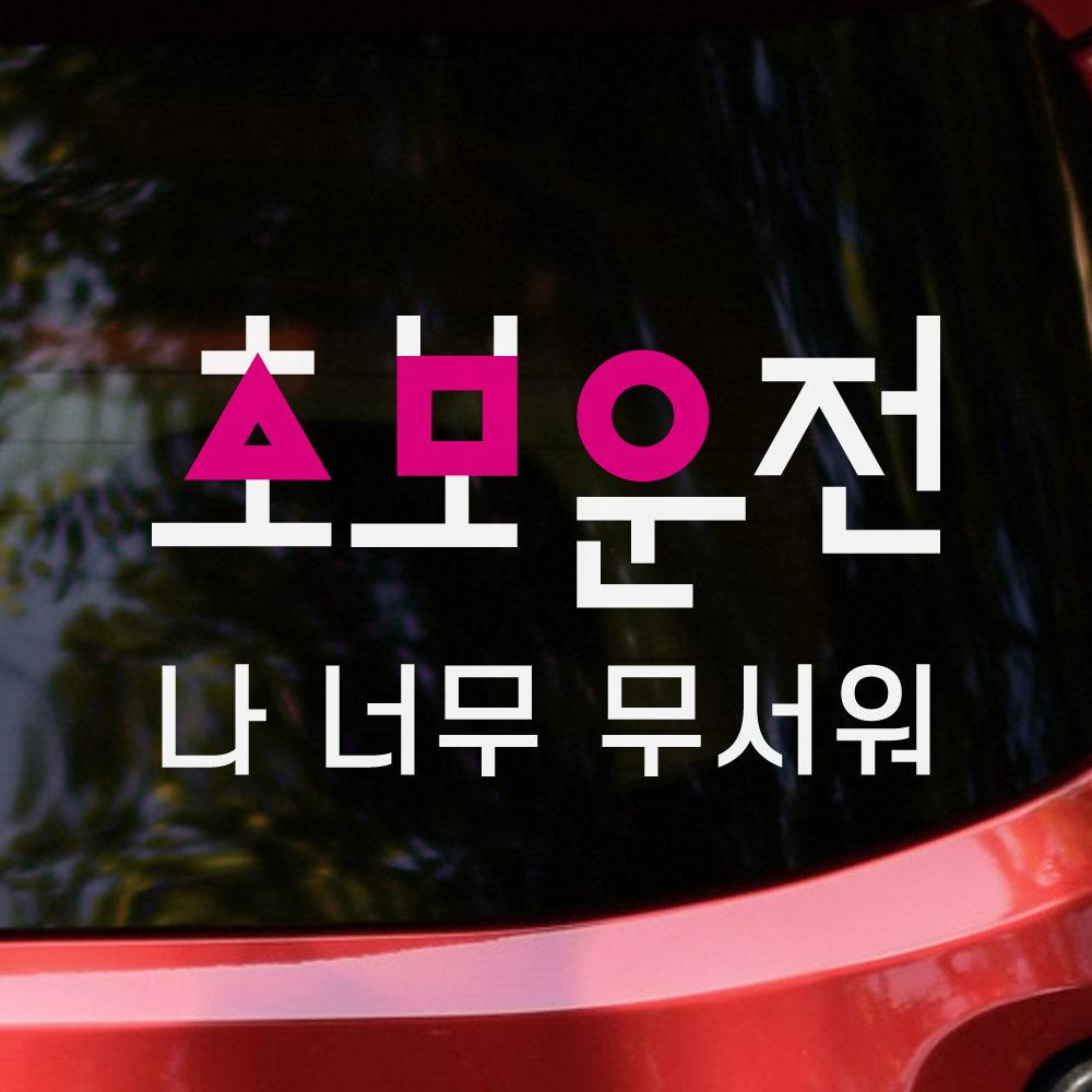 오징어게임 초보운전 스티커 - 상품 이미지