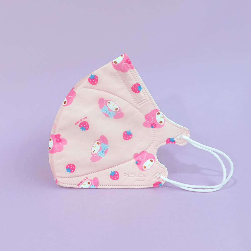 어린숨 산리오 어린이 마스크 30매 유아 아동 초등학생 소형 캐릭터 헬로키티 패턴
