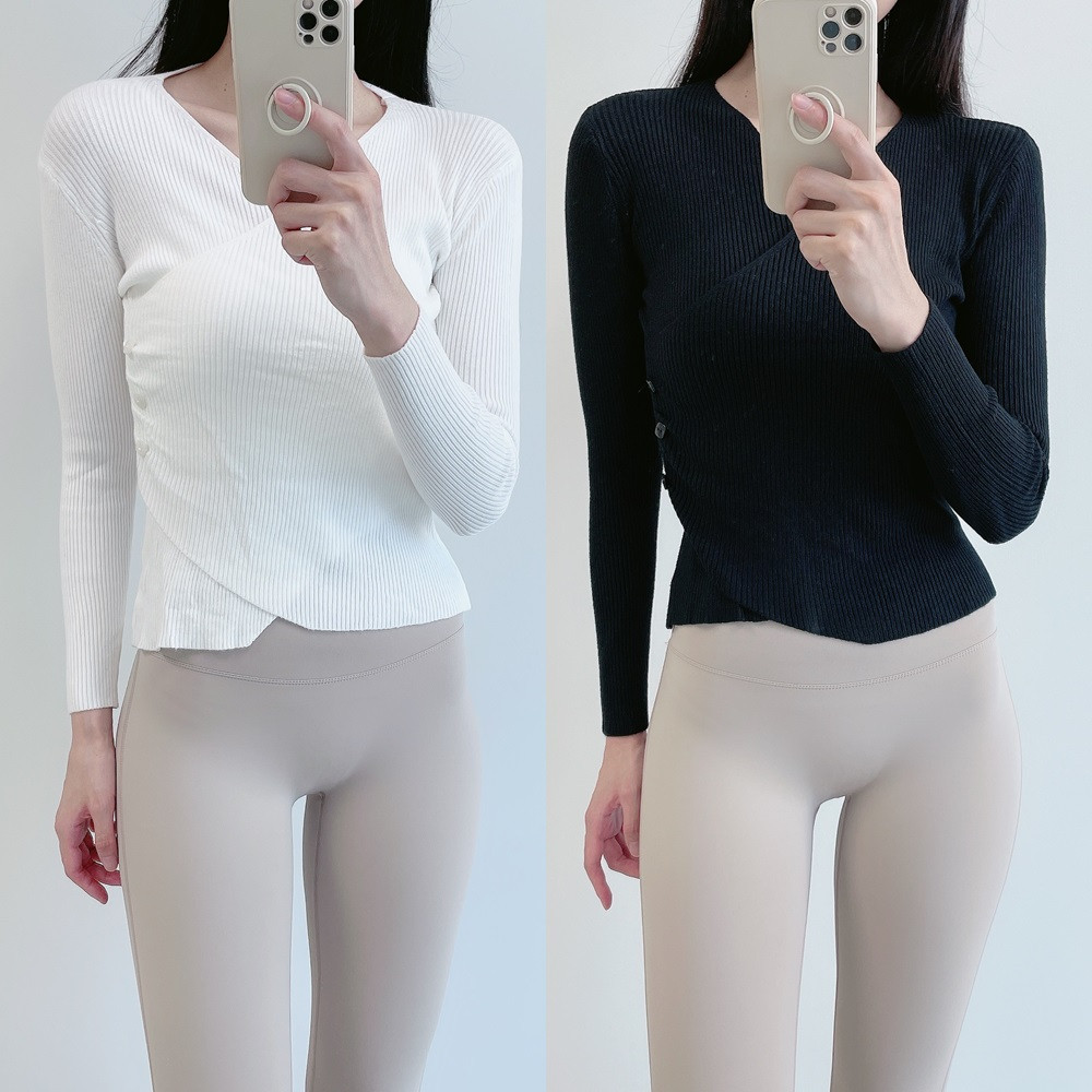 로라벨 로튼 필라테스복 여성 요가복 필라테스 요가 상의 티셔츠 커버업 운동복 긴팔 복장 - 상세 이미지 2