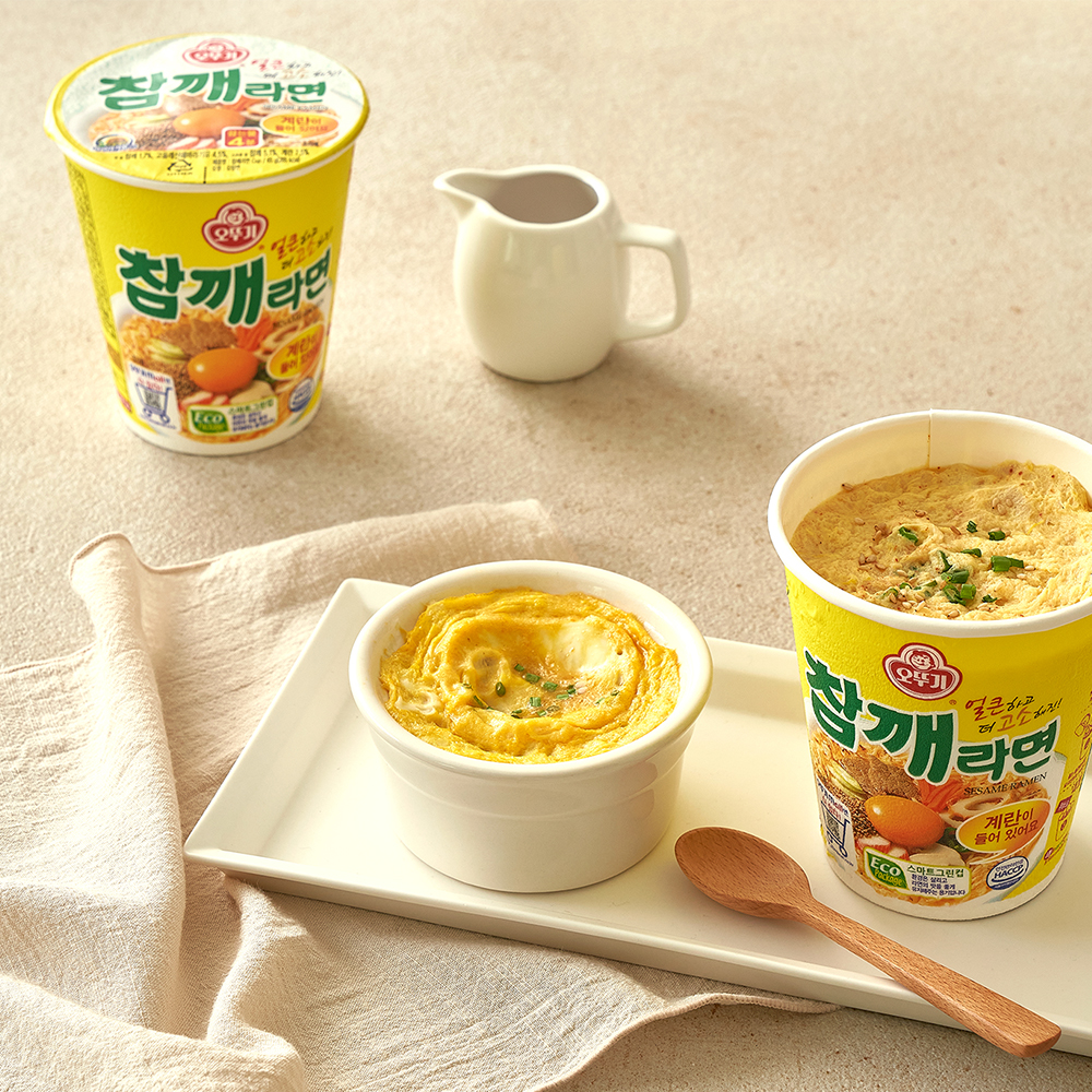 오뚜기 참깨라면 컵라면 소컵 65g, 12개 이미지 2