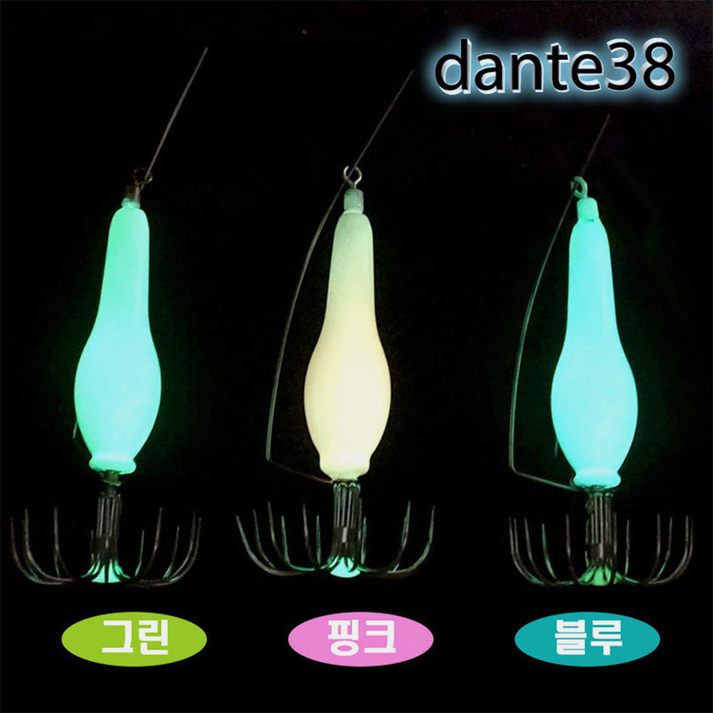 쭈꾸미 생미끼 애자 낚시 애기 채비 야광봉돌 피싱 일체형 - 메인 이미지