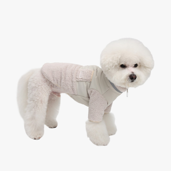 파주 상생마켓,반려견 후리스 패딩 (민트, 핑크, 아이보리) 강아지 겨울옷