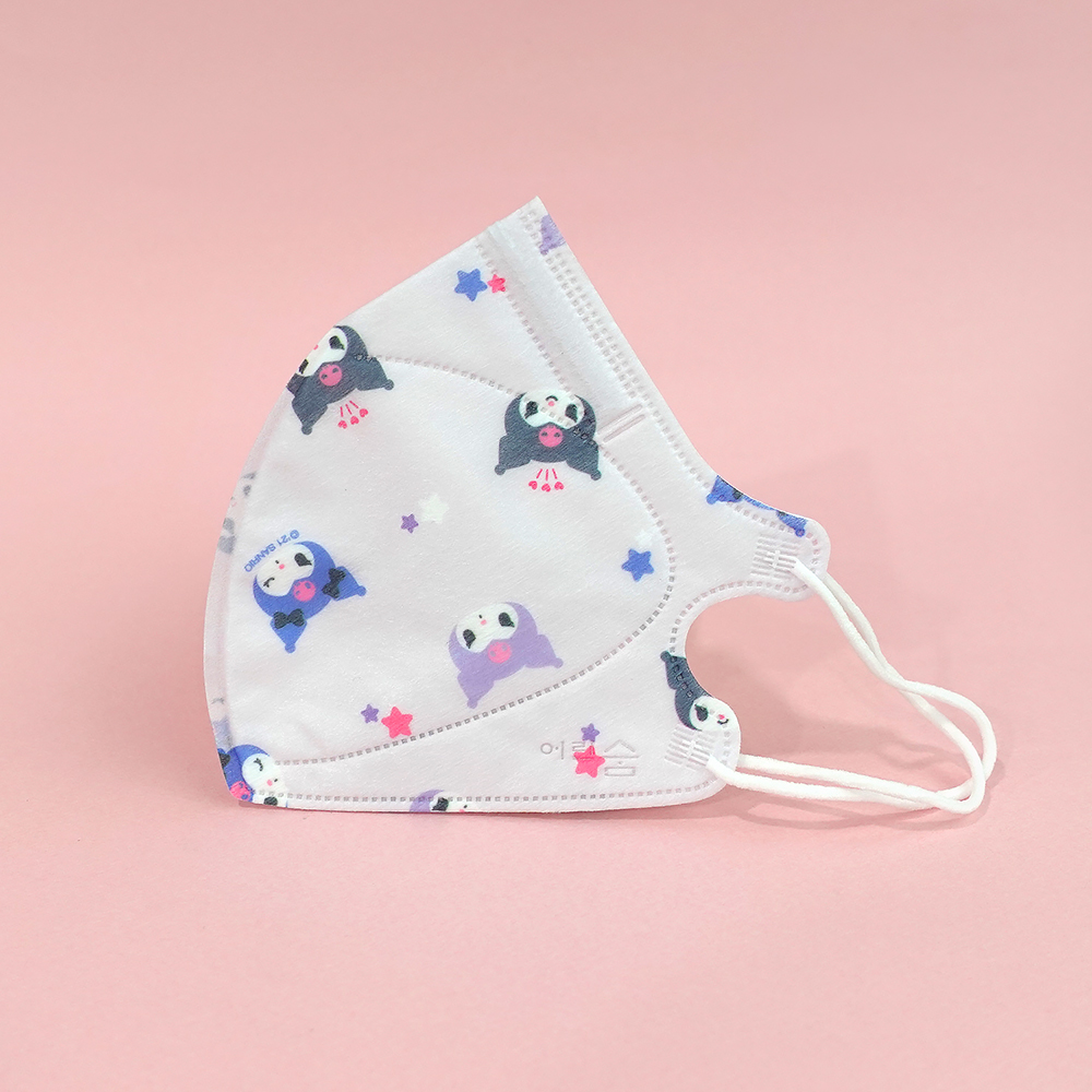 어린숨 산리오 어린이 마스크 30매 유아 아동 초등학생 소형 캐릭터 헬로키티 패턴