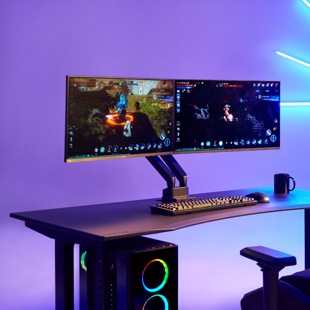 루나랩 컴퓨터책상 거실 서재 1인용 게이밍 책상 블랙커브1500 기사설치