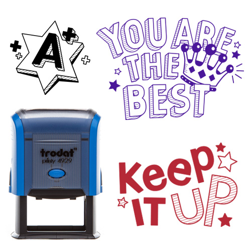 [자동스탬프]스타일리쉬 영어 칭찬 도장 스탬프(트로닷4929) 제품 이미지