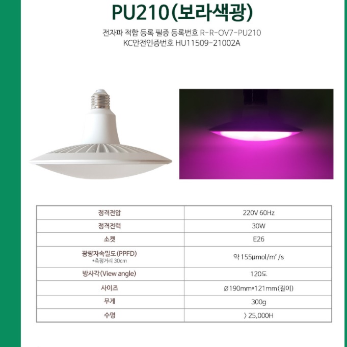 성장 조명 식물용 led 식물 생장 등 농업용 led 30W - 상세 이미지 5