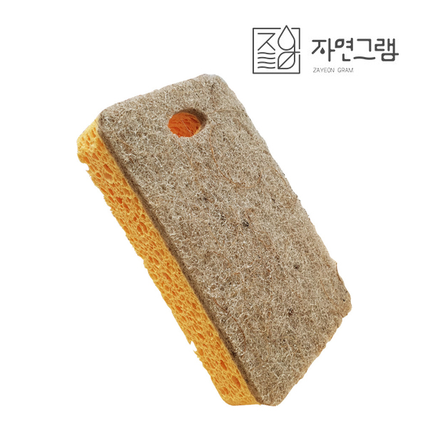자연그램 천연 자연원료 코코넛 주방 수세미 1+1 - 상세 이미지 4